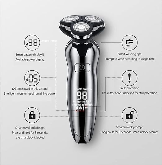 EZAGMWGFB Electric Razor for Men's, Men's Electric Shaver,Electric Shaver for Men,Beard and Mustache Trimmer,Washable and USB Charging Shaving Machine