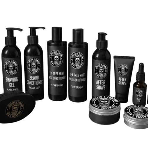 Kingleon Master Grooming Kit for Men – Complete Hair, Beard & Skin Care Set with Shampoo, Conditioner, Matte Cream, Beard Oil, Balm, Serum, Shaving Gel & Aftershave