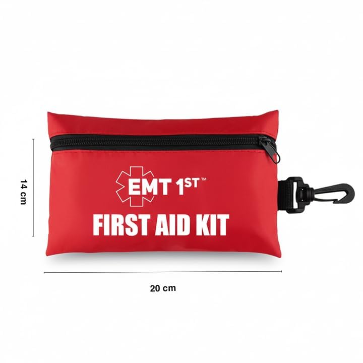 EMT Emergency First Aid Kit with Blanket & Travel Pouch