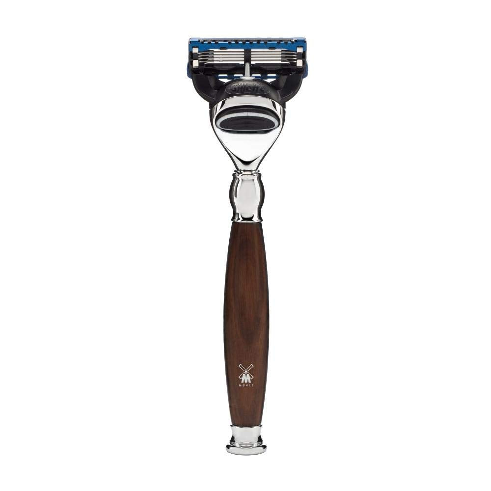 MÜHLE SOPHIST 4-piece Silvertip Badger Brush 5-Blade Razor Luxury Shaving Set