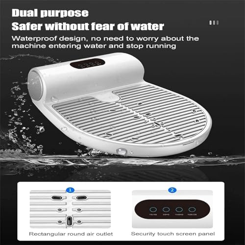Full Body Dryer for Shower, 1350W Air Shower,Negative Ions Body Heater Blow Dryer, Waterproof Smart tat Body Heater Blow Dryer, Foot Touch Screen, Body Care Dryer,WithoutWeightScale