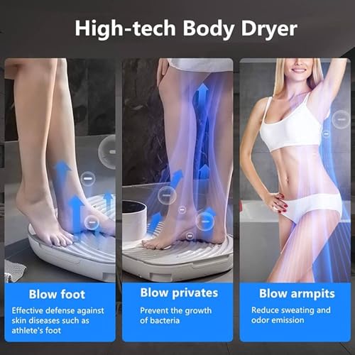 Full Body Dryer for Shower, 1350W Air Shower,Negative Ions Body Heater Blow Dryer, Waterproof Smart tat Body Heater Blow Dryer, Foot Touch Screen, Body Care Dryer,WithoutWeightScale