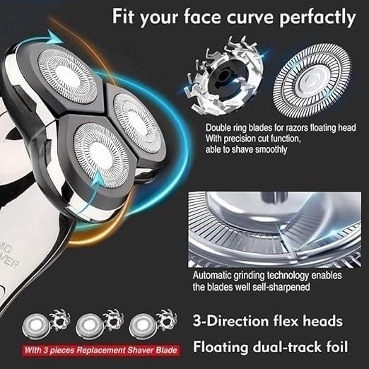 EZAGMWGFB Electric Razor for Men's, Men's Electric Shaver,Electric Shaver for Men,Beard and Mustache Trimmer,Washable and USB Charging Shaving Machine