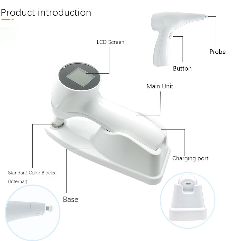 Windplusya Dental Digital Color Comparator, High Accuracy Tooth Digital Shade Guide with Led Display.