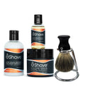 eShave Premium Men Shaving Kit with Brush & Stand & Orange Sandalwood Trio