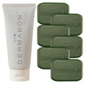 DERMABON Seborrheic Dermatitis Cream & Psoriasis Soap Bar Bundle| Calendula Extract, Salicylic Acid & Bee Wax Cream| Coal Tar soap for Dandruff Control| Moisturizing Crema para Psoriasis