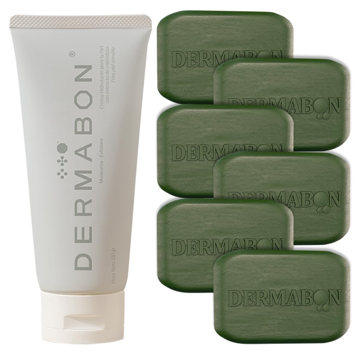 DERMABON Seborrheic Dermatitis Cream & Psoriasis Soap Bar Bundle| Calendula Extract, Salicylic Acid & Bee Wax Cream| Coal Tar soap for Dandruff Control| Moisturizing Crema para Psoriasis