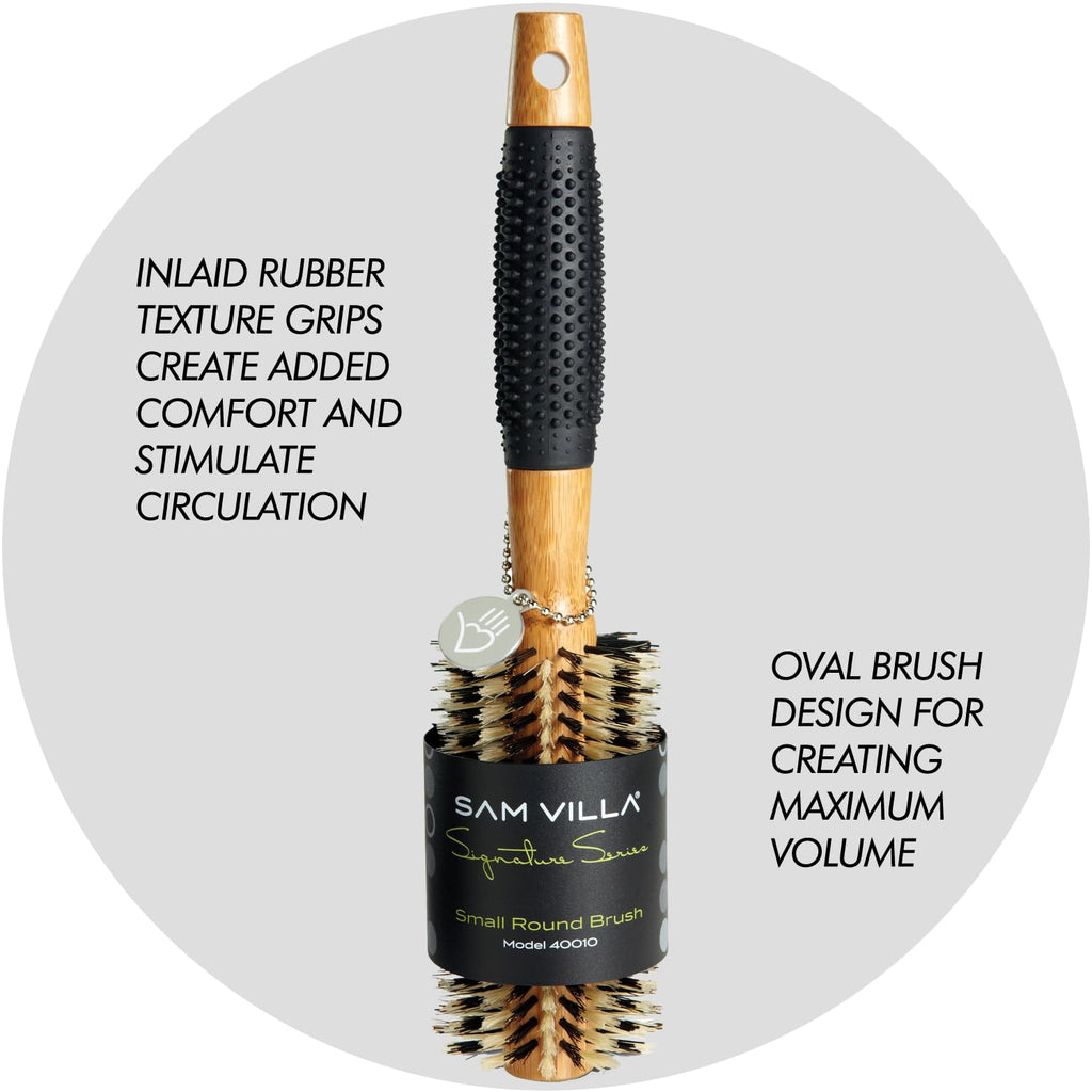 Sam Villa Signature Series Boar Bristle Brush Set, 6-Piece with Case