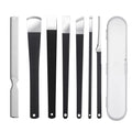 MYLMAC 7 Pcs Professional Pedicure Tools for Feet, Stainless Steel Ingrown Toenail Removal Blade Kit with File, Toe Nail Knife Set for Men Women,Corn and Rasp Callus Remover Foot Scraper for Dead Skin