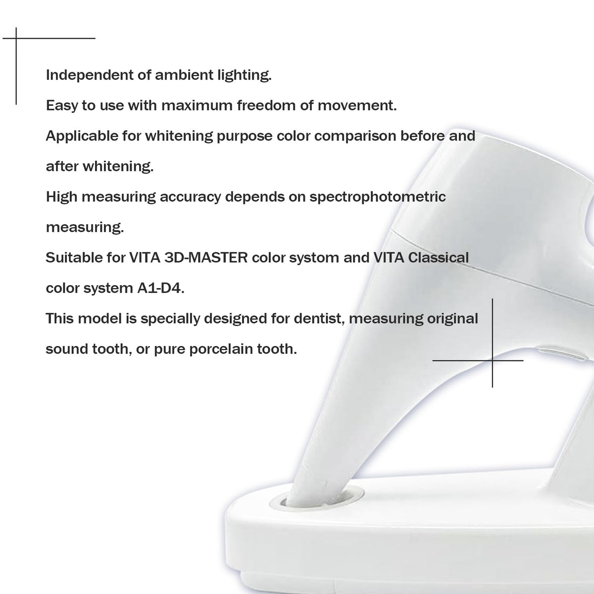 Windplusya Dental Digital Color Comparator, High Accuracy Tooth Digital Shade Guide with Led Display.