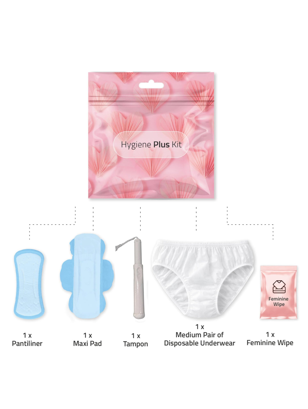 Hygiene Plus Period Kit with Disposable Underwear