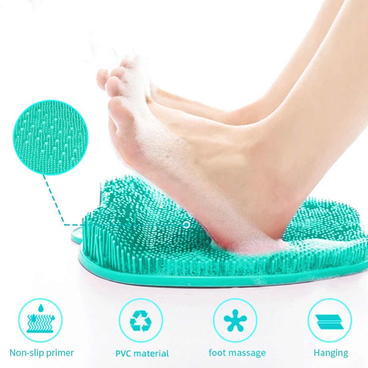 TBNLASS Bath Cushion Brush Anti-Slip Lazy Wash Feet Skin Bathroom Artifact Back Shower Foot