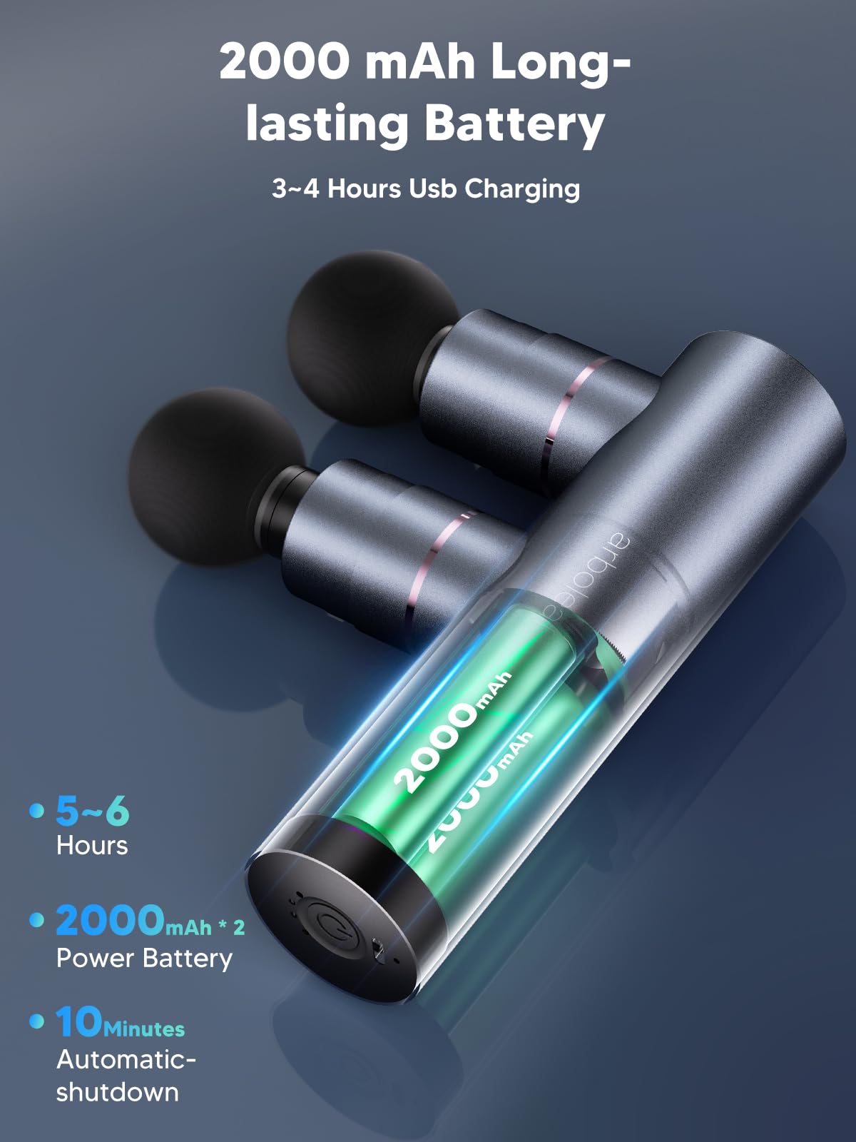 arboleaf Mini Massage Gun, Percussion Deep Tissues Muscle Massager, Full-Metal Travel Massage Gun, Portable Handheld Massager, Compact Sports Massager for Office Gifts for Him, Home, Athletes