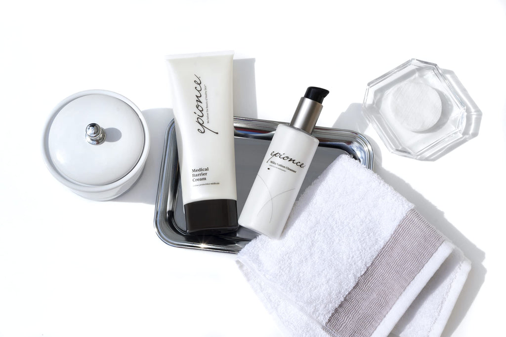 Epionce Dry, Sensitive, & Normal Skin Routine with Cleanser, Serum, Moisturizer, & Tinted SPF