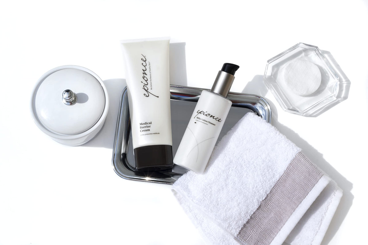 Epionce Dry, Sensitive, & Normal Skin Routine with Cleanser, Serum, Moisturizer, & Tinted SPF
