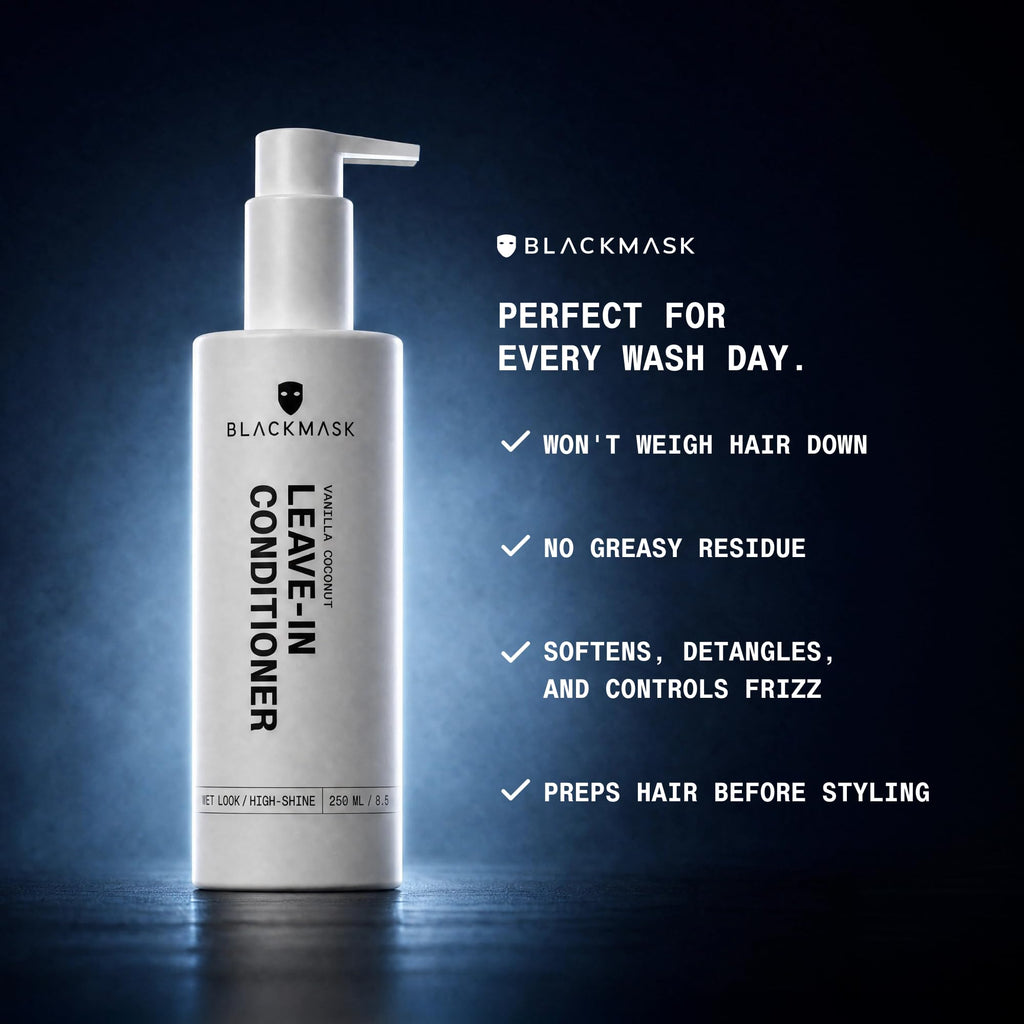 BlackMask Leave In Conditoner for Men - Soften, Smooth Hair - Anti - Frizz