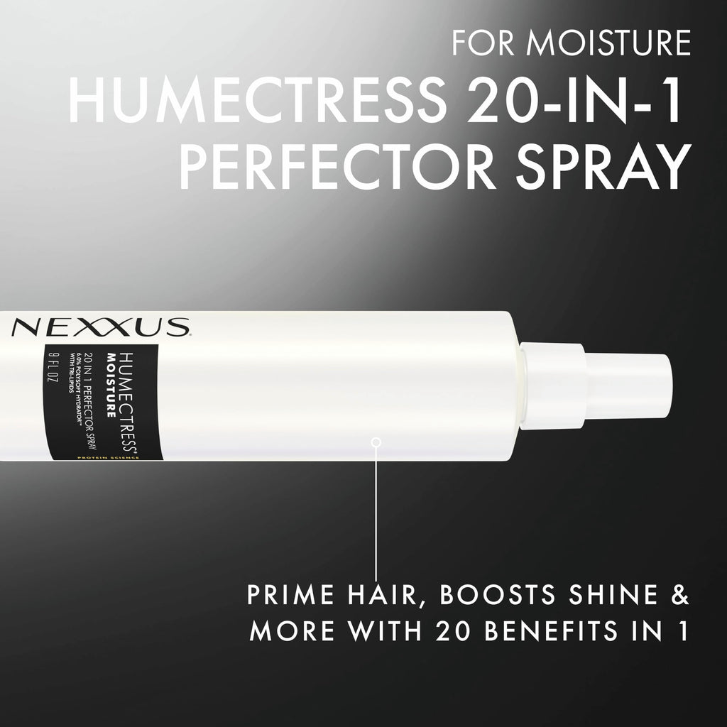 Nexxus Humectress Leave-In Conditioner Spray 20-in-1 Perfector for Dry Hair With Biotin & Hyaluronic Acid 9 oz