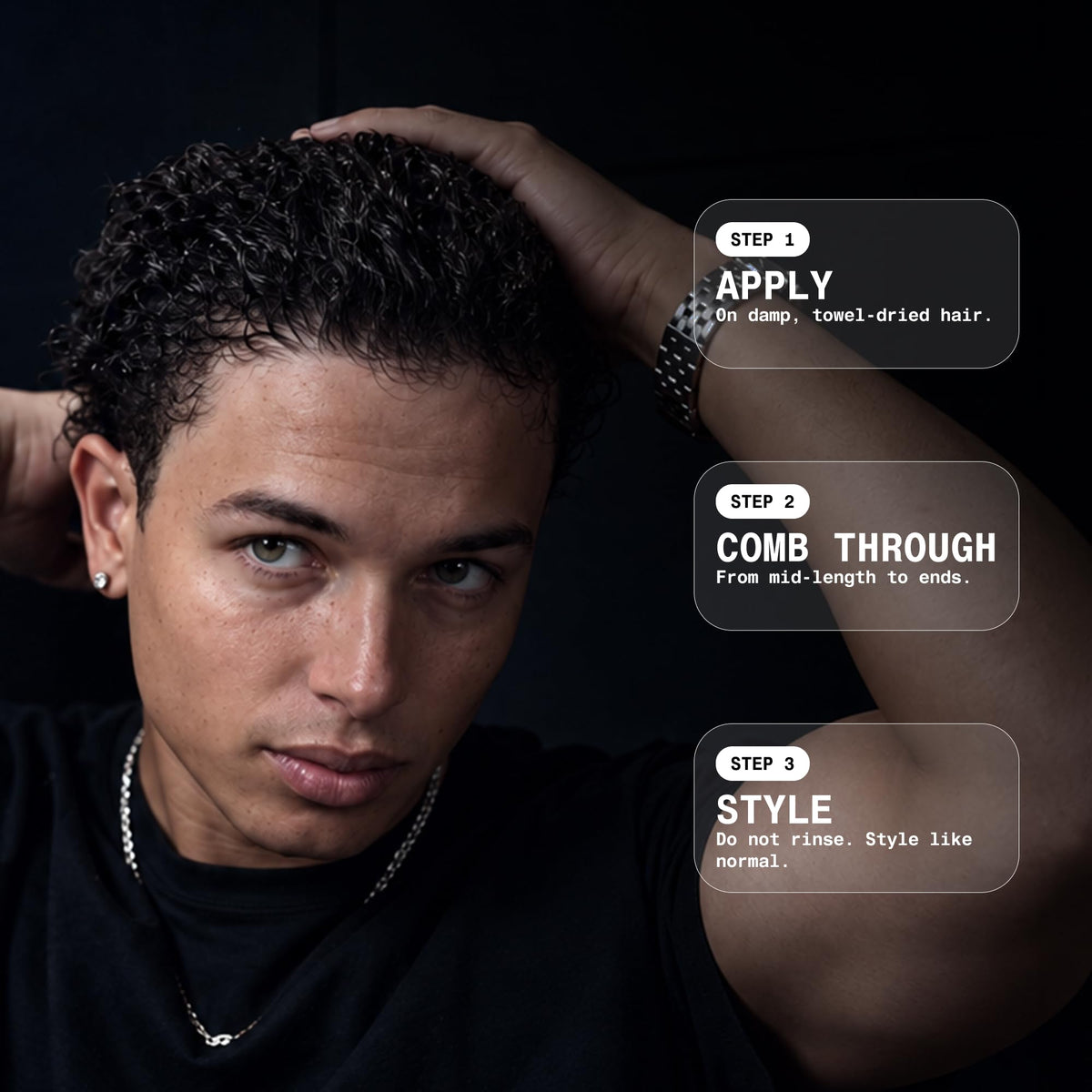 BlackMask Leave In Conditoner for Men - Soften, Smooth Hair - Anti - Frizz