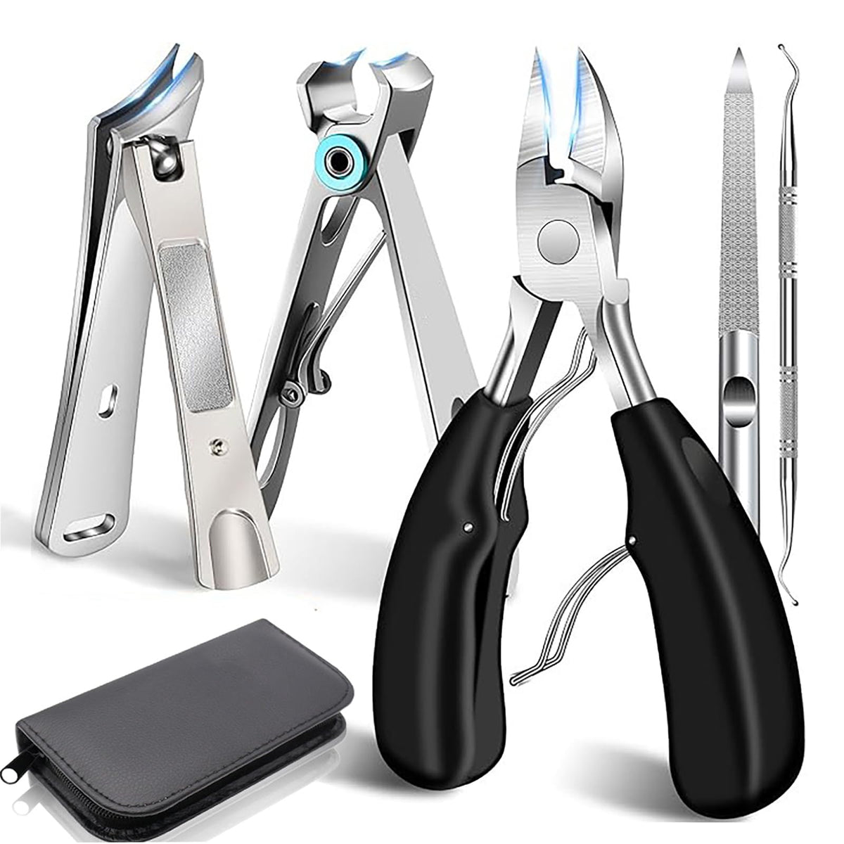 Toenail Clippers for Seniors Thick Toenails Angled Head Large Toe Nail Clippers Heavy Duty Ingrown Toenail Clippers