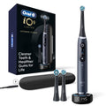 Oral-B iO Series 9 Limited Rechargeable Black Electric Toothbrush with (2) Ultimate Clean and (1) Gentle Care Replacement Brush Heads,Travel Case and Charger