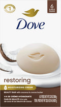 Dove Beauty Bar Soap Restoring Coconut & Cocoa Butter, 3.75 Ounce (Pack of 72)