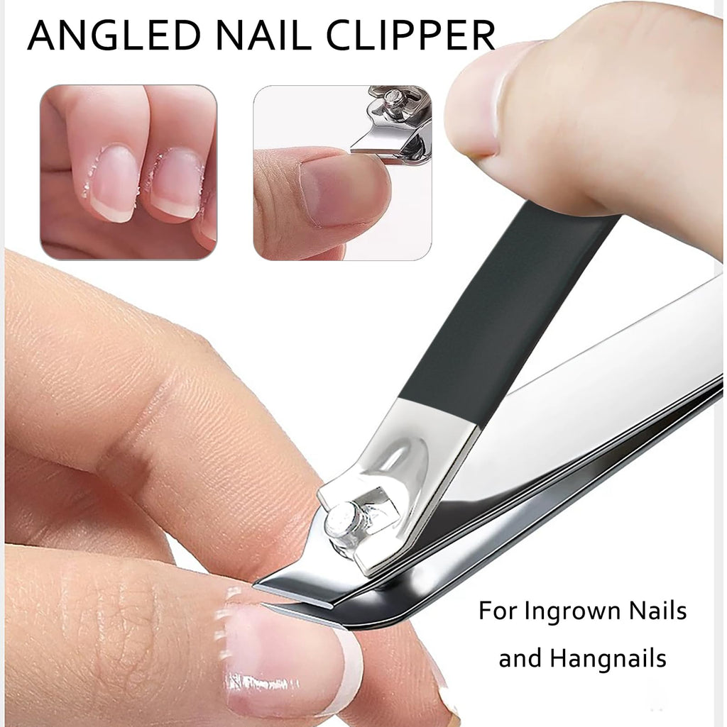 Toenail Clippers for Seniors Thick Toenails Angled Head Large Toe Nail Clippers Heavy Duty Ingrown Toenail Clippers