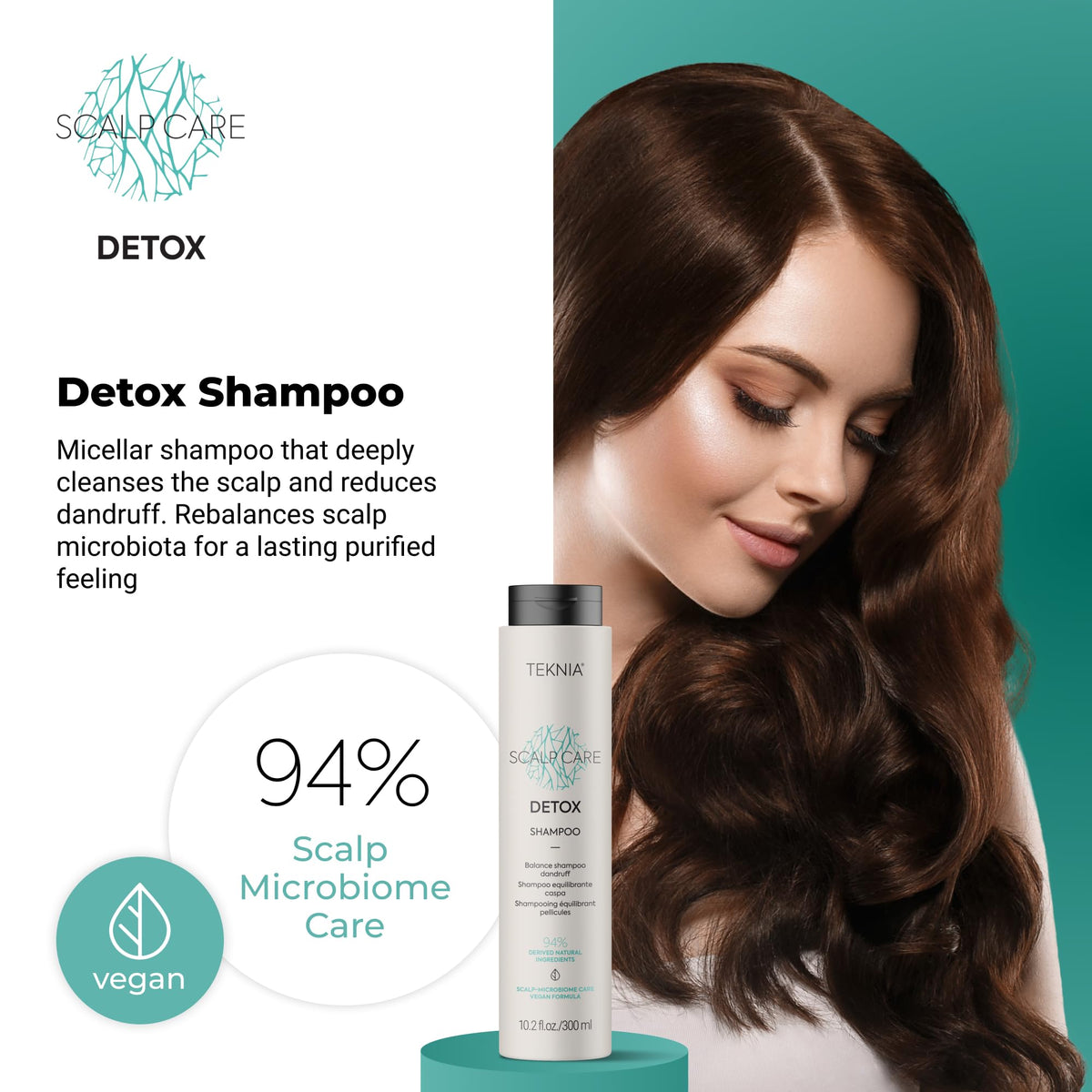 LAKMÉ Teknia Scalp Care Detox Balance Detoxifying Shampoo, Anti Dandruff Shampoo & Scalp Detox