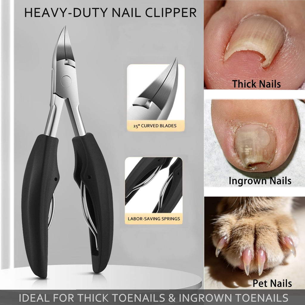Toenail Clippers for Seniors Thick Toenails Angled Head Large Toe Nail Clippers Heavy Duty Ingrown Toenail Clippers