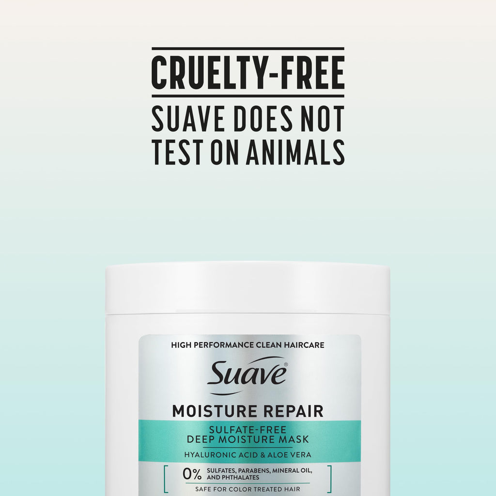 Suave Moisture Repair Deep Hair Mask, Hyaluronic Acid, 13.5 fl oz, 4-Pack