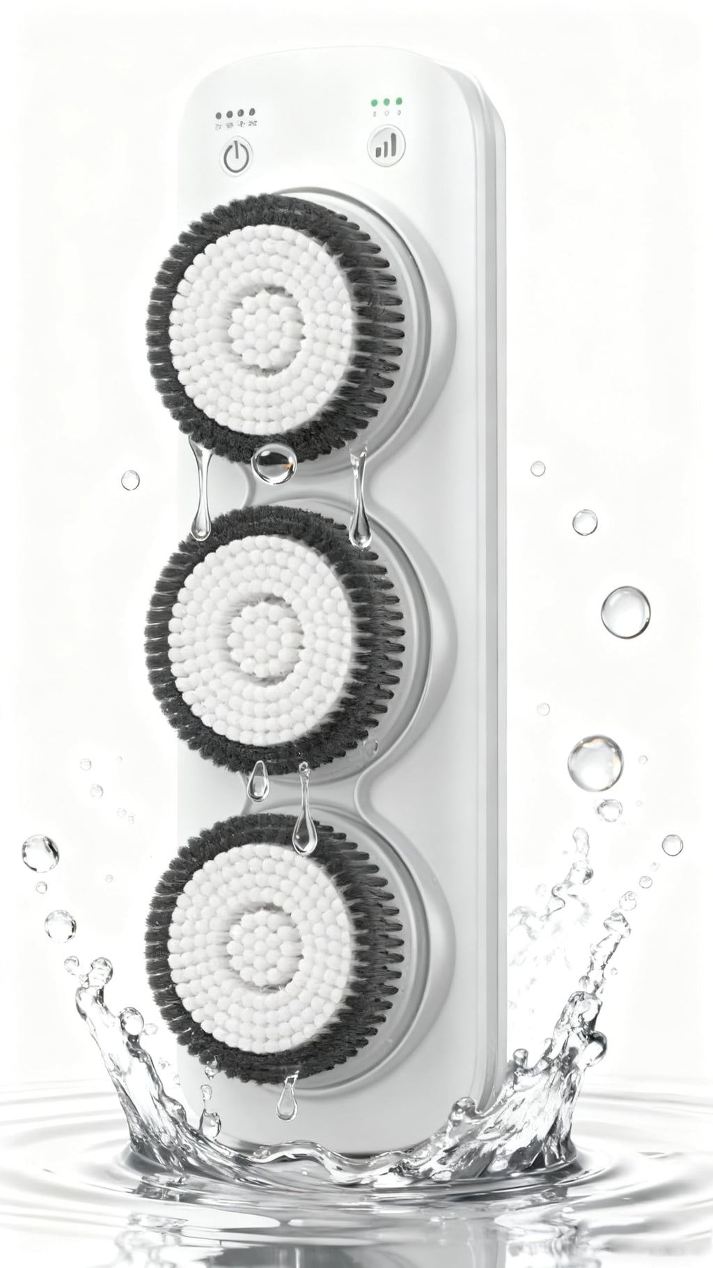 KFJZGZZ Back Scrubber for Shower Wall, 3-Speed & Height Adjustment Wall-Mounted Electric Back Scrubber, for Deep Cleansing, Exfoliation, and Daily Bath