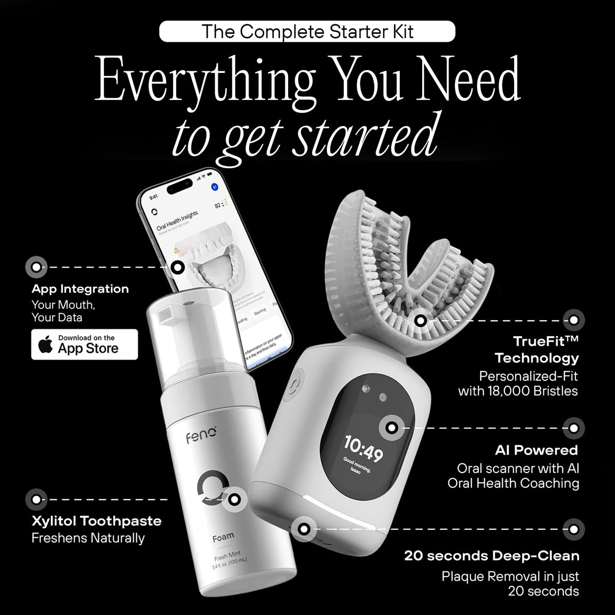 Feno Smartbrush Electric Toothbrush for Adults