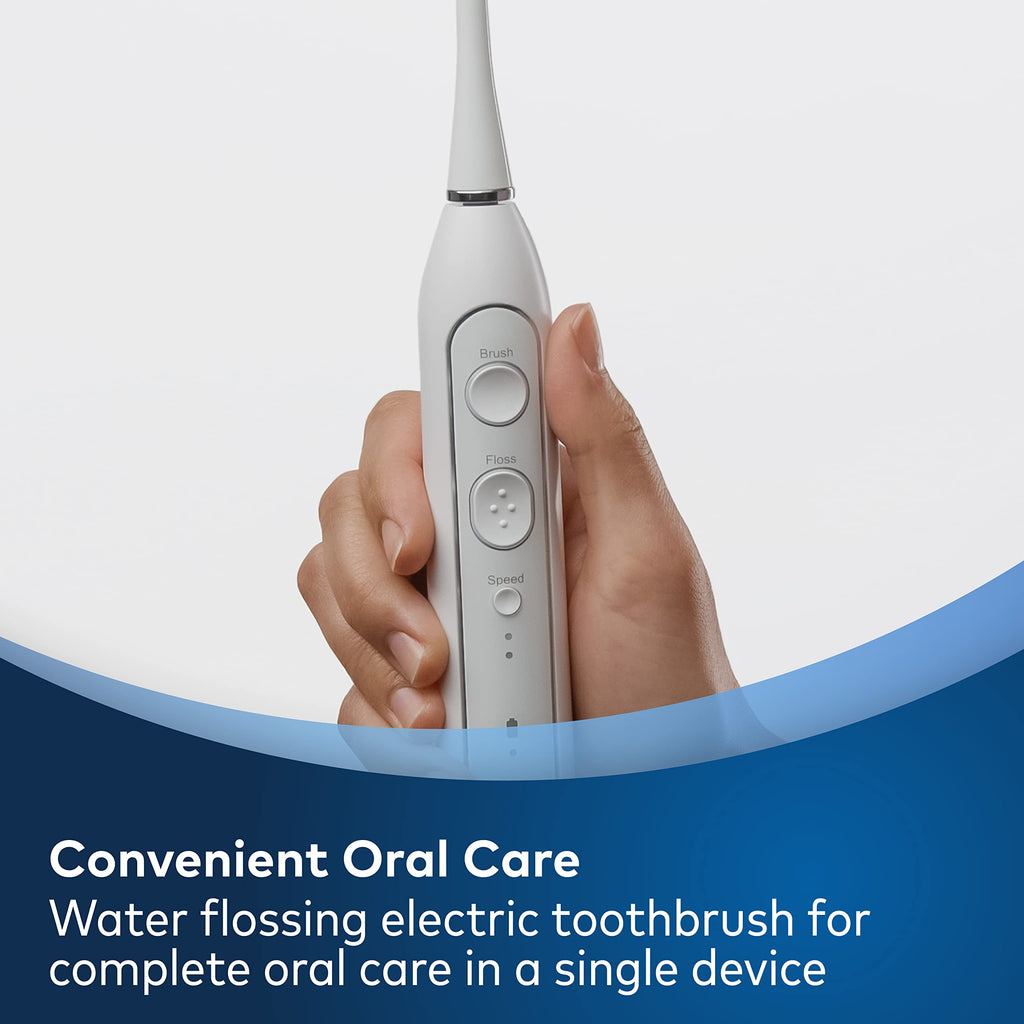 Waterpik Sonic-Fusion 2.0 Professional Flossing Electric Toothbrush and Water Flosser Combo Bundle with White and Black Handle