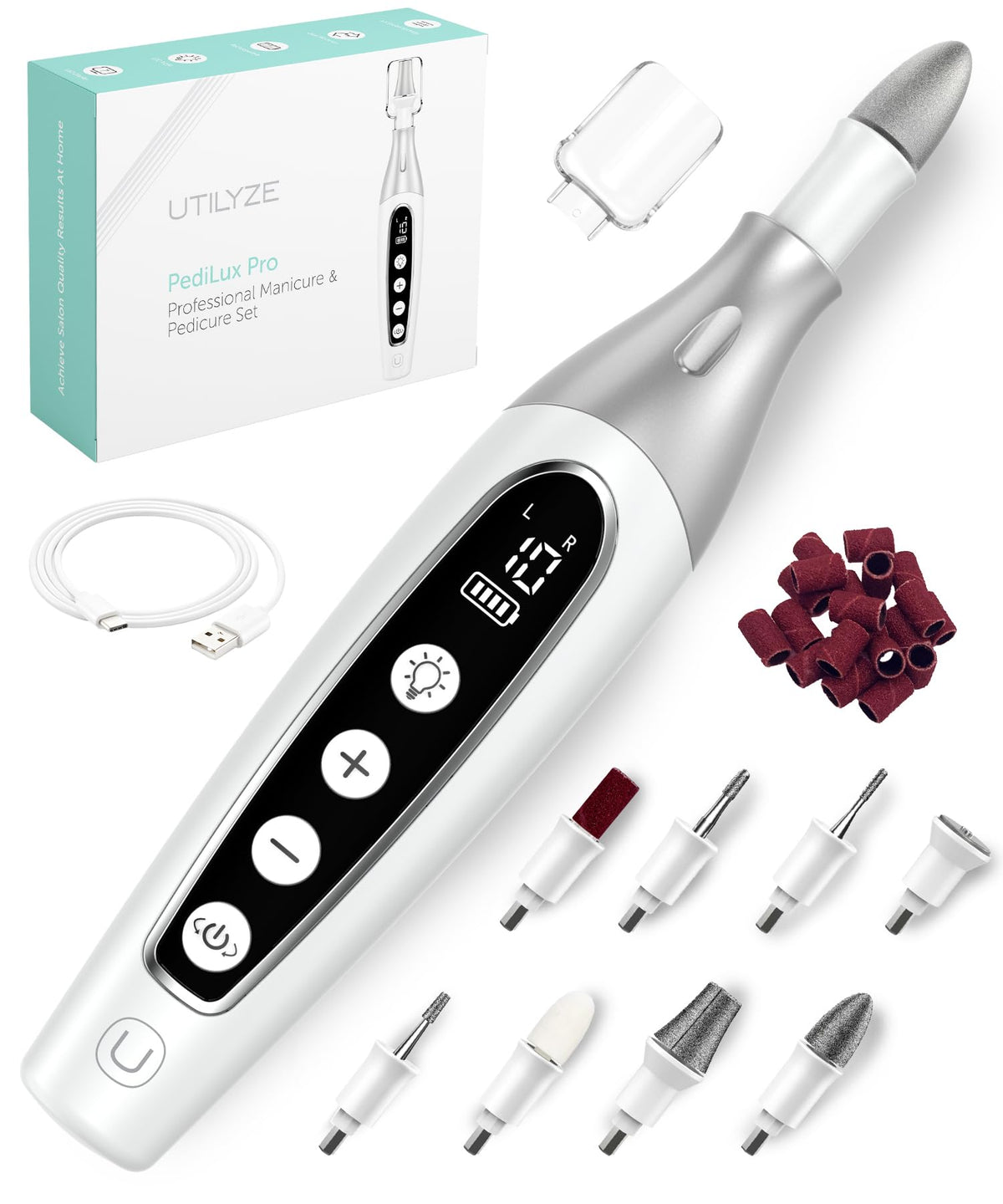Utilyze PediLux Pro Electric Nail Drill for Manicure & Pedicure