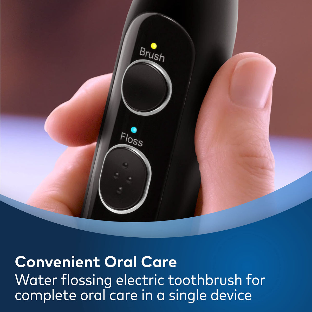 Waterpik Sonic-Fusion 2.0 Professional Flossing Electric Toothbrush and Water Flosser Combo Bundle with White and Black Handle