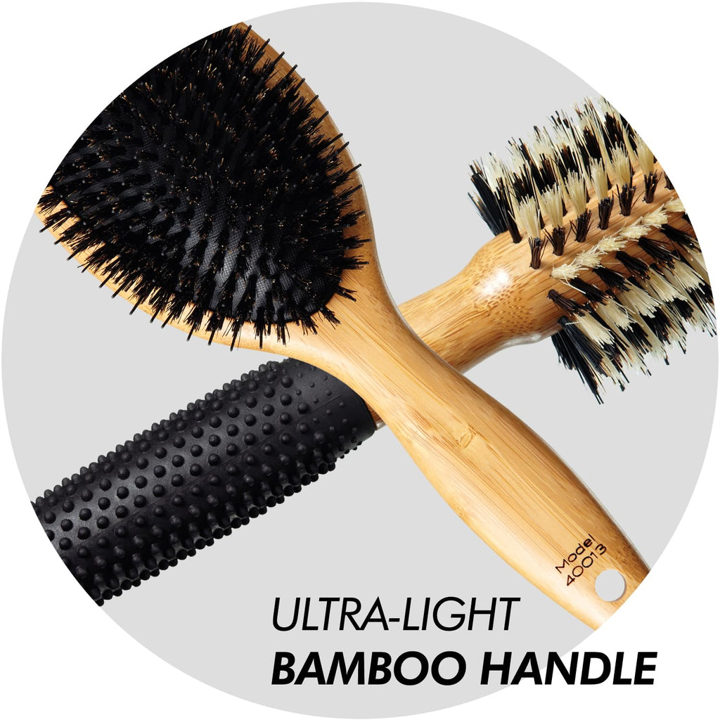 Sam Villa Signature Series Boar Bristle Brush Set, 6-Piece with Case