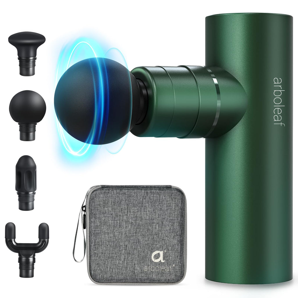 arboleaf Mini Massage Gun, Percussion Deep Tissues Muscle Massager, Full-Metal Travel Massage Gun, Portable Handheld Massager, Compact Sports Massager for Office Gifts for Him, Home, Athletes