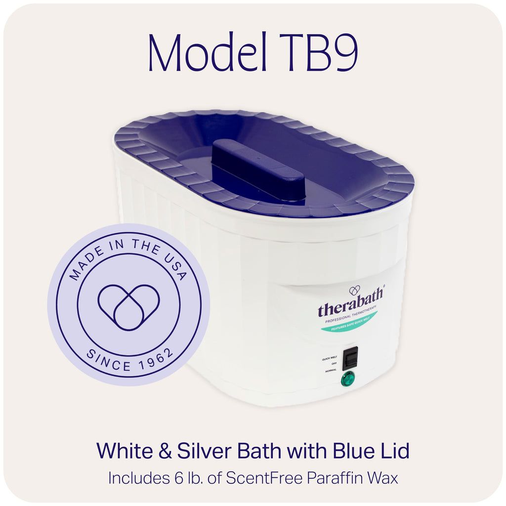 Therabath Professional Thermotherapy Adjustable TB9 Paraffin Wax Bath - Quick Melt - Helps Relieve Arthritis & Muscle Stiffness - Heat Therapy for Hands, Feet, & Body - Made in USA - 6 lb. ScentFree