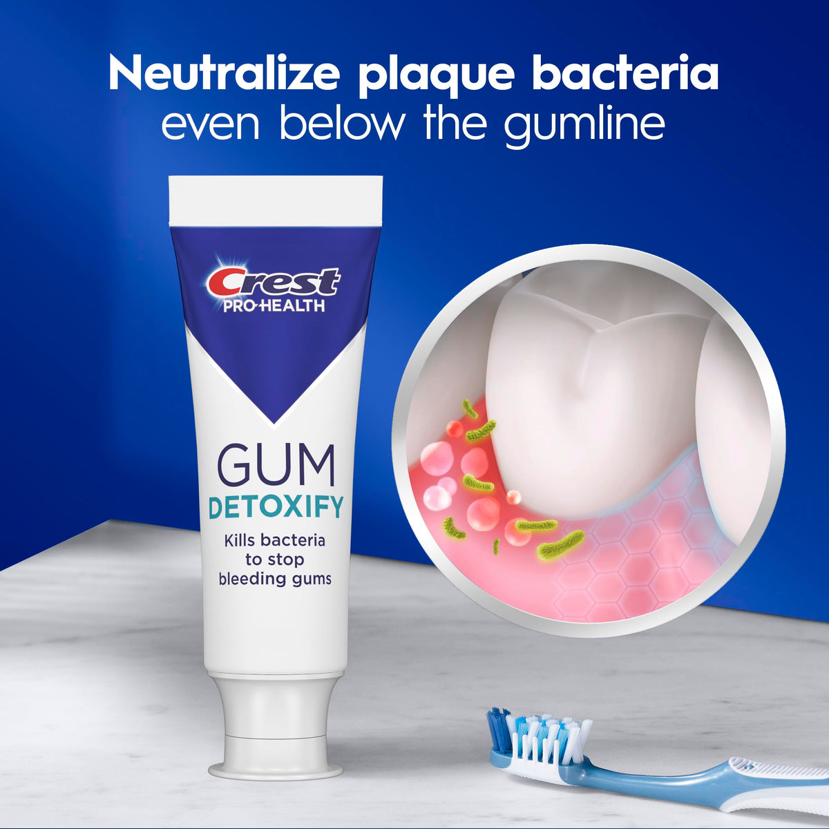 Crest Pro-Health Gum Detoxify Deep Clean Toothpaste 4.8 oz - Anticavity, Antibacterial Flouride Toothpaste, Clinically Proven, Gum and Enamel Protection, Plaque Control
