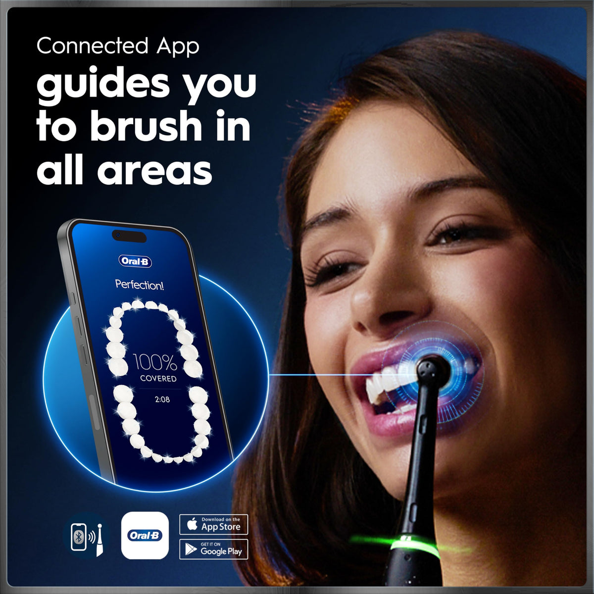 Oral-B iO Series 9 Limited Rechargeable Black Electric Toothbrush with (2) Ultimate Clean and (1) Gentle Care Replacement Brush Heads,Travel Case and Charger