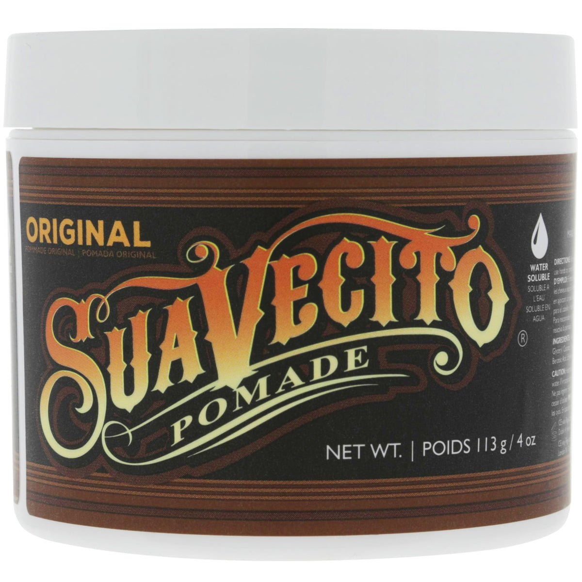 Suavecito Medium Hold Water-Based Pomade for Men