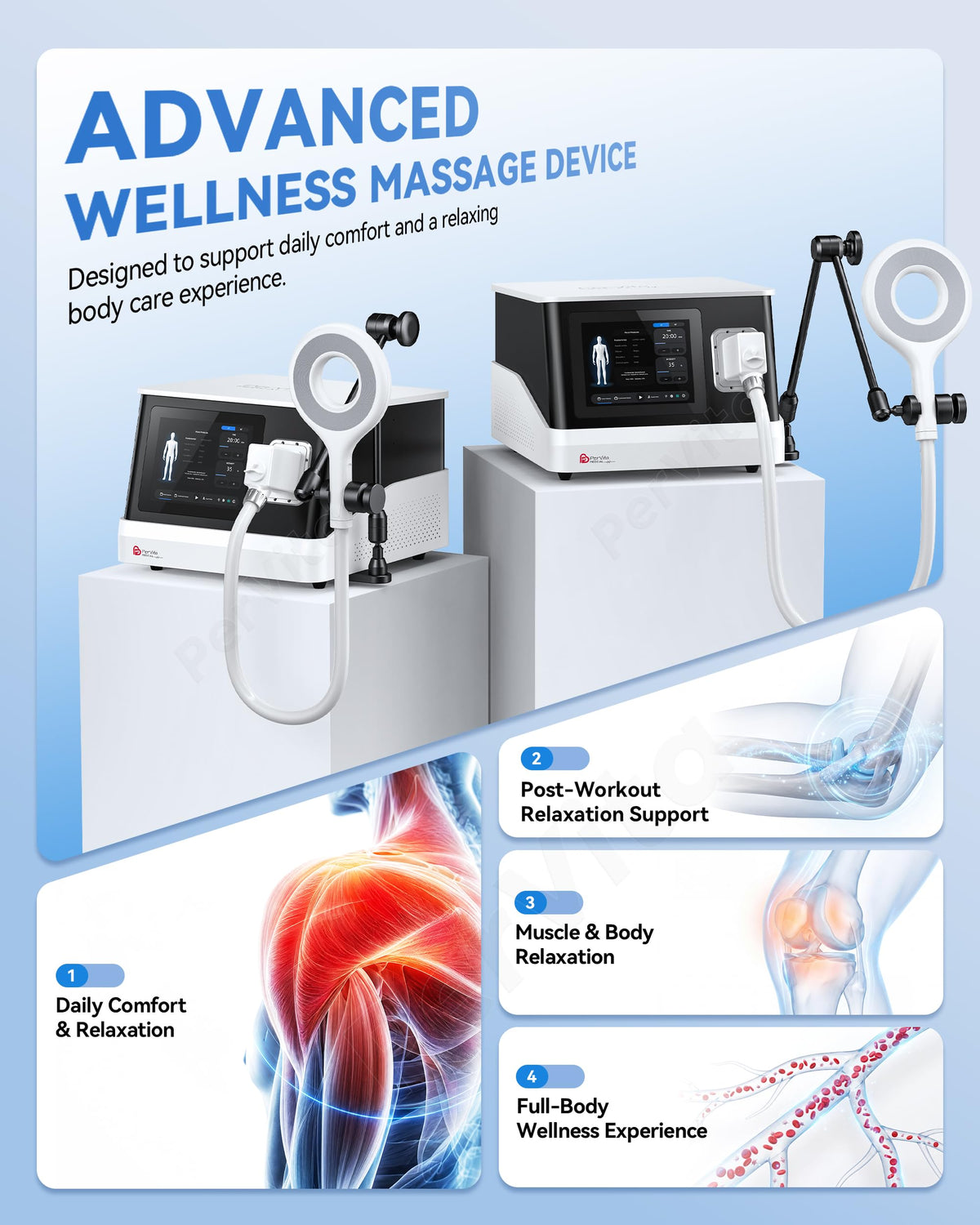 PerVita Low-Frequency Pulse Massager with Touchscreen