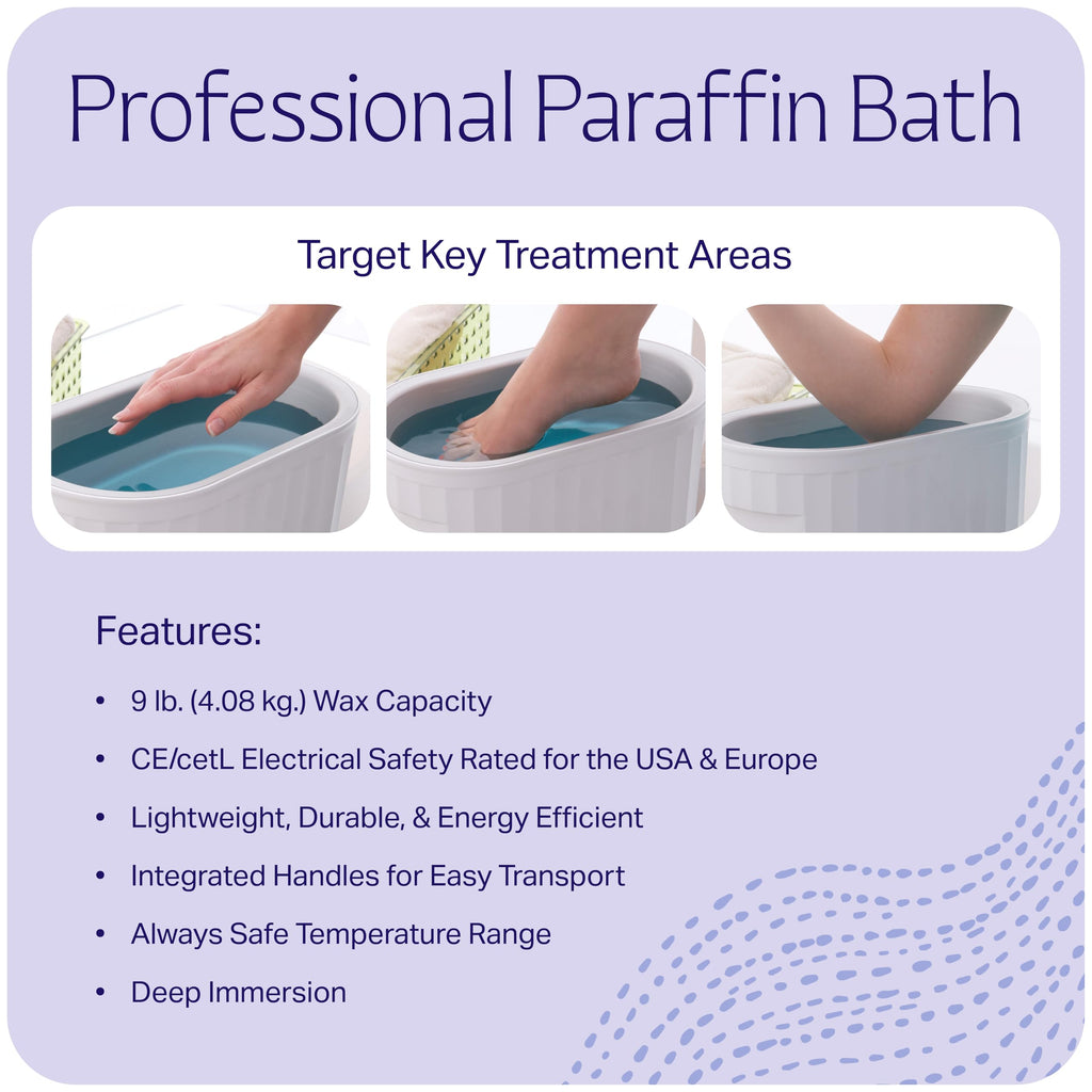 Therabath Professional Thermotherapy Adjustable TB9 Paraffin Wax Bath - Quick Melt - Helps Relieve Arthritis & Muscle Stiffness - Heat Therapy for Hands, Feet, & Body - Made in USA - 6 lb. ScentFree