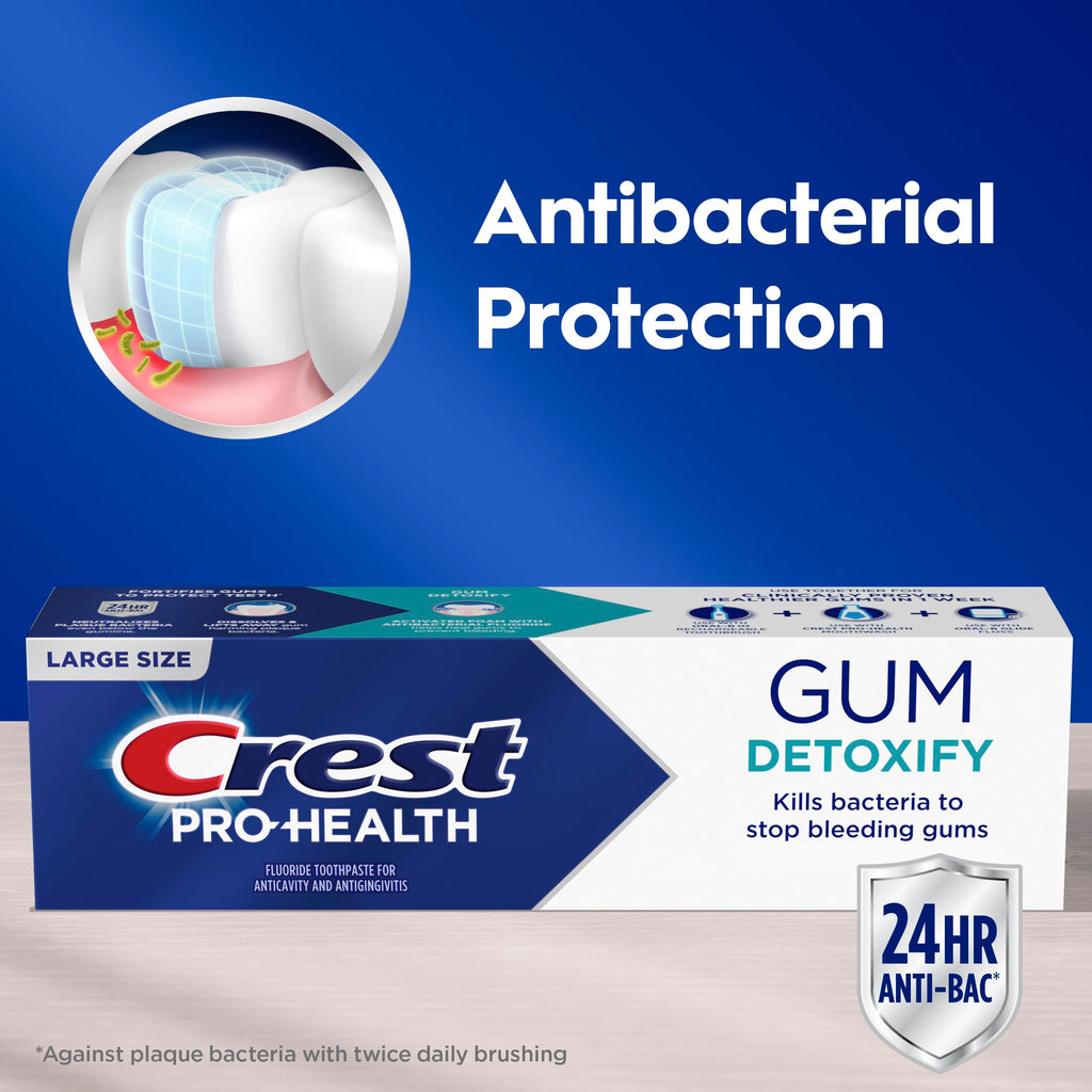 Crest Pro-Health Gum Detoxify Deep Clean Toothpaste 4.8 oz - Anticavity, Antibacterial Flouride Toothpaste, Clinically Proven, Gum and Enamel Protection, Plaque Control