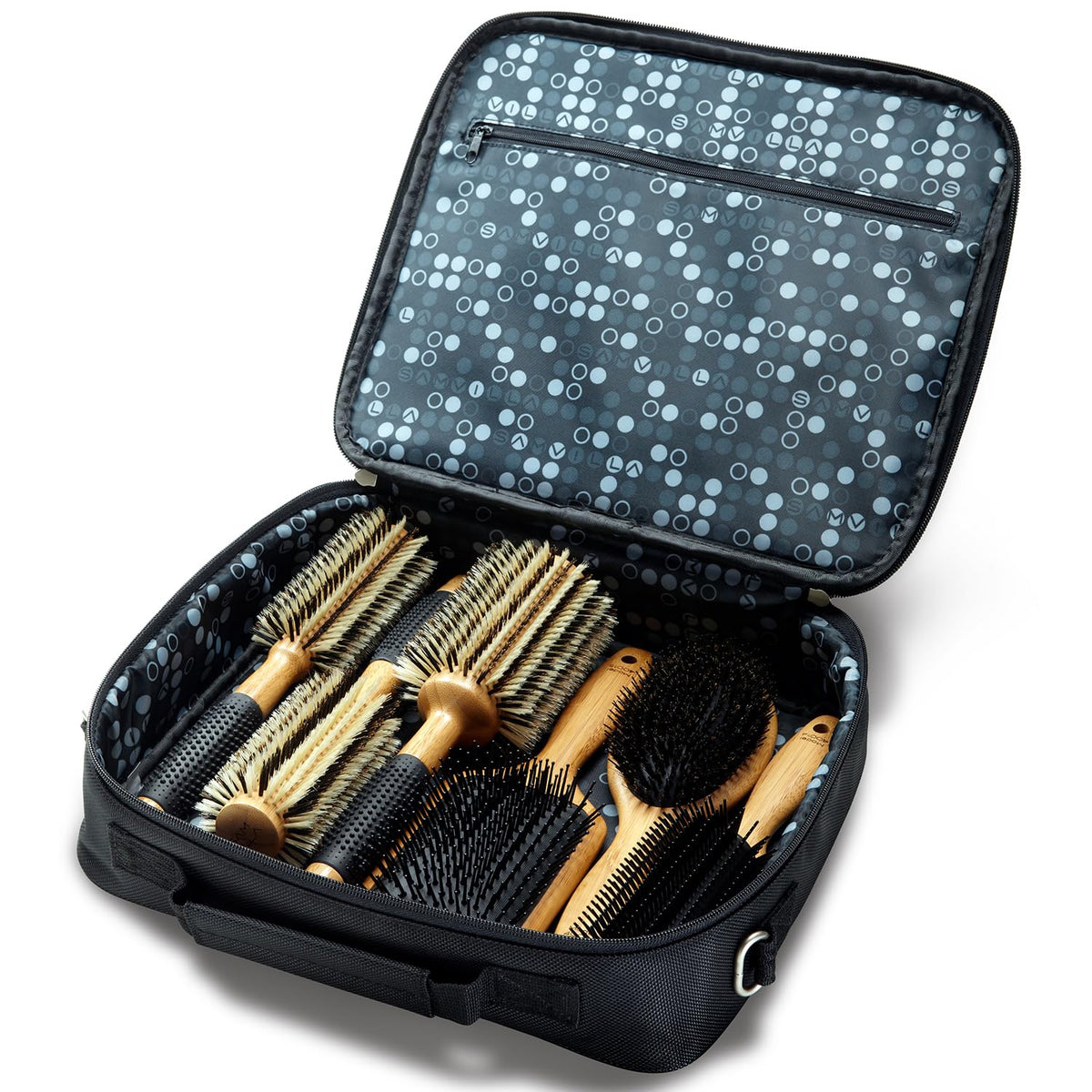 Sam Villa Signature Series Boar Bristle Brush Set, 6-Piece with Case