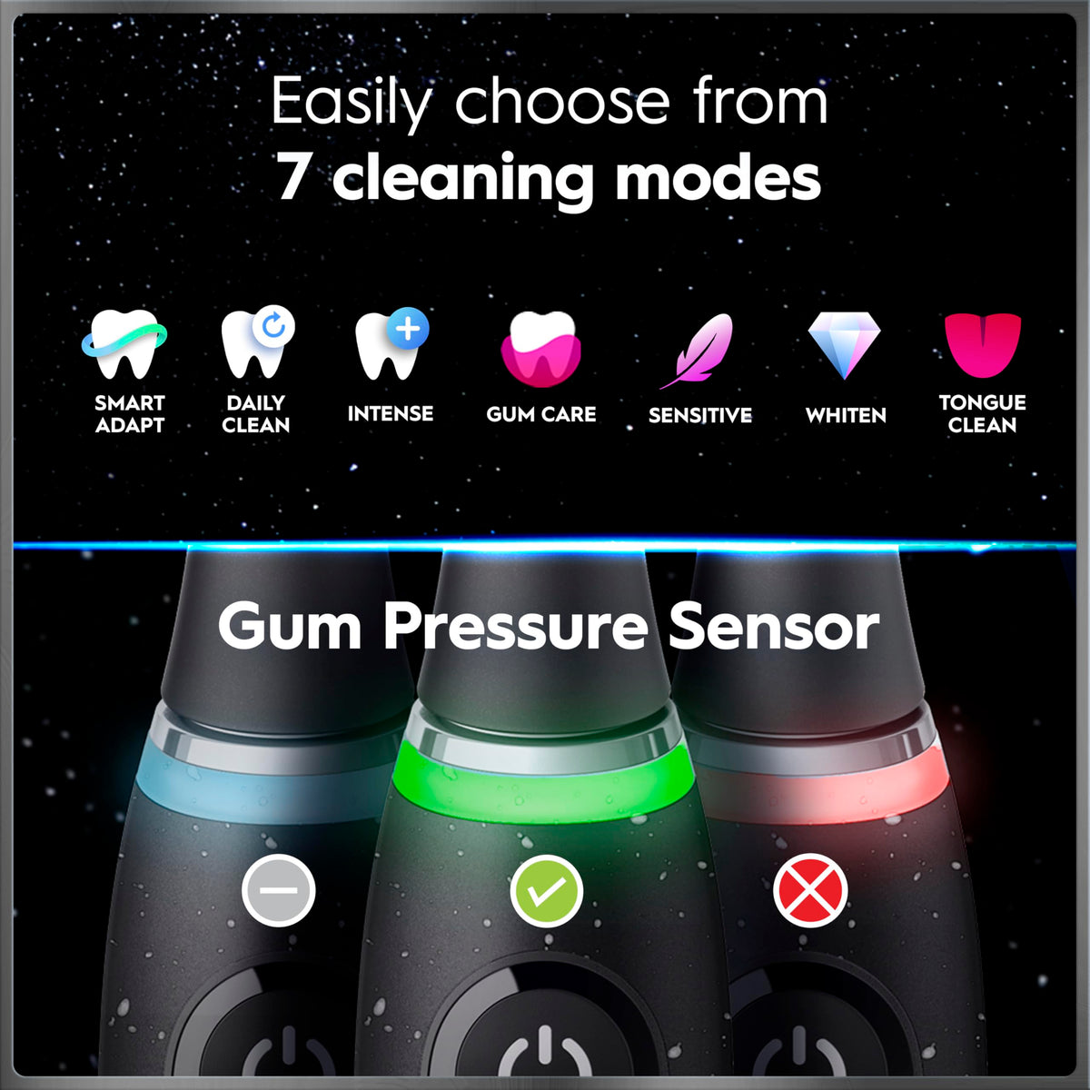 Oral-B iO Series 9 Limited Rechargeable Black Electric Toothbrush with (2) Ultimate Clean and (1) Gentle Care Replacement Brush Heads,Travel Case and Charger